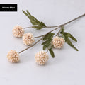 Artificial Autumn Dandelion Flower Branch – Silk Faux Floral Decor for Home & Wedding