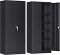 Atripark Metal Storage Cabinet with Lock, 72" Lockable Garage Tool Cabinet with Doors