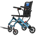 Ultra-Light Portable Folding Wheelchair, Travel-Friendly with Handbrake, 220 lbs Capacity, Ideal for Elderly & Children, 34.2�32.6 Unfolded Dimensions