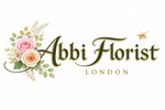 Abbi Florist logo with floral elements on a white background